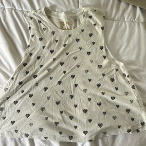 Heart Print Spiritual Gangster Crop Top